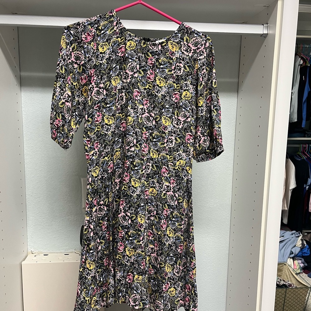 Floral Black Dress